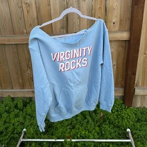 Light Blue Off-the-Shoulder Sweater